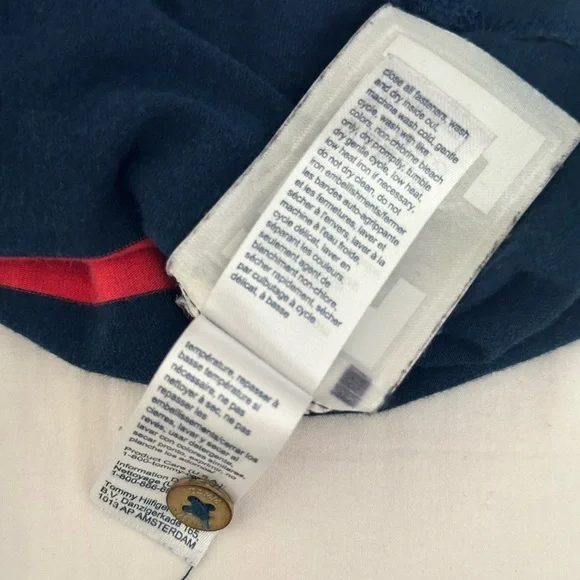 Tommy Hilfiger Red and Blue Square Neck Dress - Picture 5 of 5